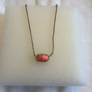 Kendra Scott Elisa Pendent Necklace in coral.